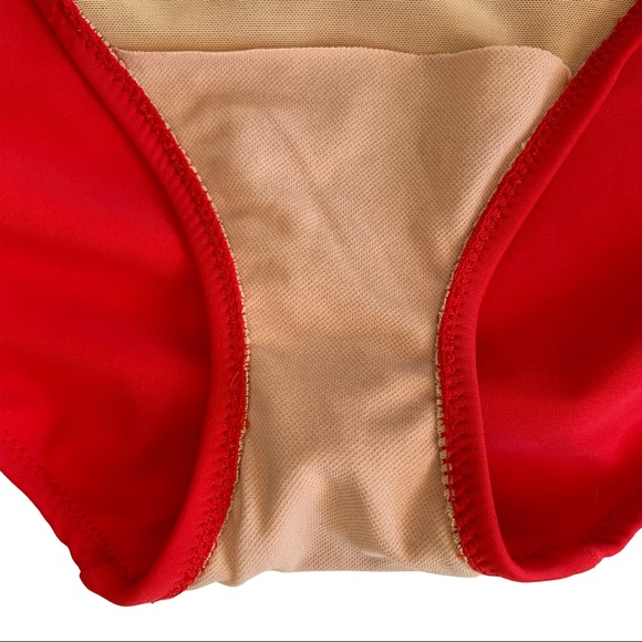 NWT Spiegel Red One Piece Halter Neck Swimsuit - Picture 9 of 11